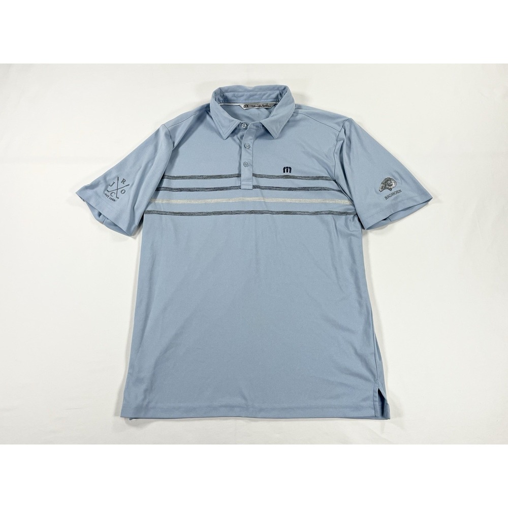 Travis Mathew Bighorn Golf Club Chest Stripe Performance Polo Shirt Men‎ Size M